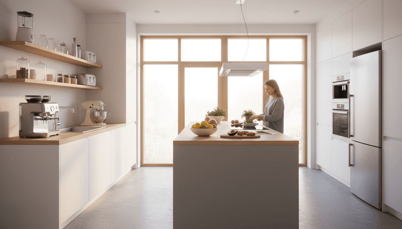 Homeowner exploring recommended home improvement tools and smart devices