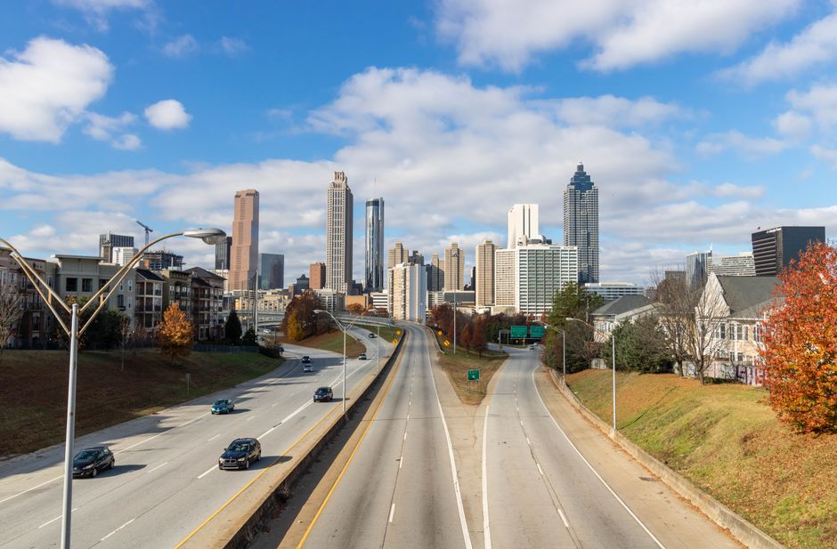 Virginia Highland and the Atlanta skyline